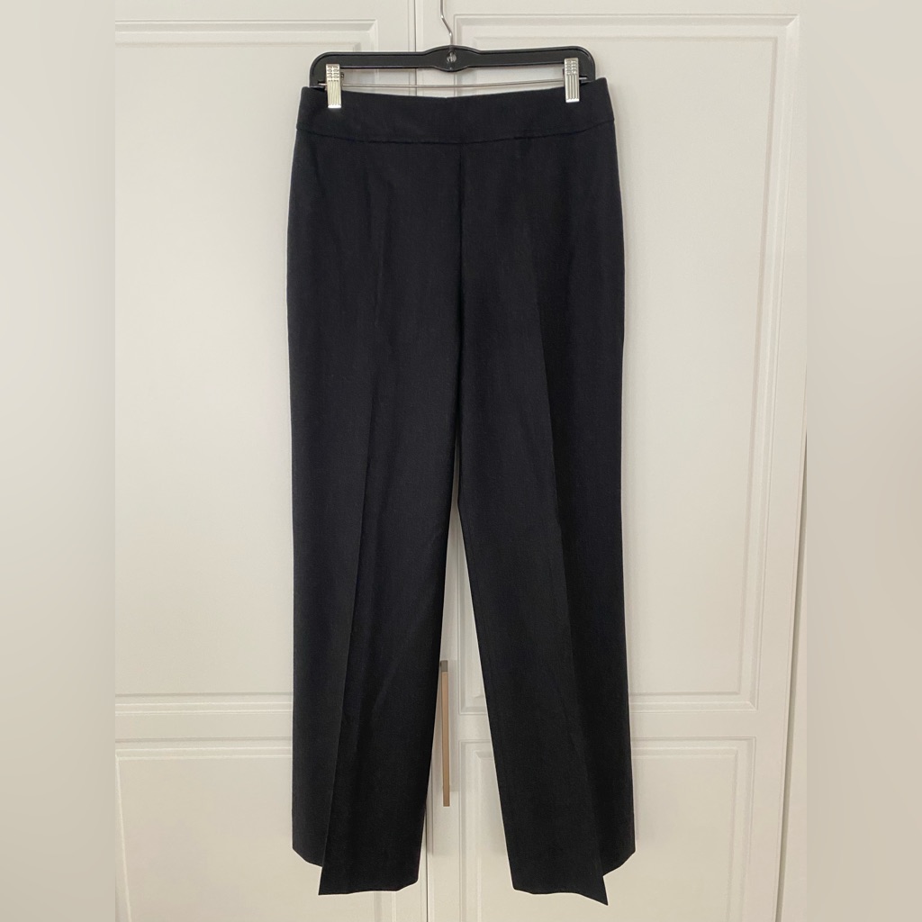 Akris Punto Black StraightLeg Womens Trousers Made In Switzerland 100Wool
